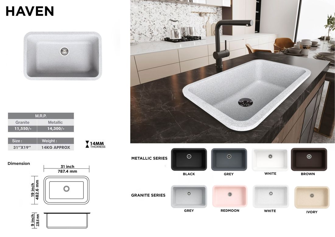 Haven quartz sink
